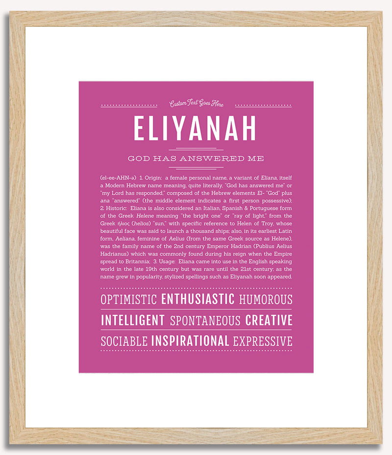 Eliyanah | Name Art Print