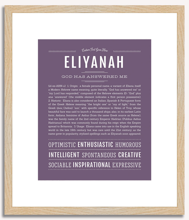 Eliyanah | Name Art Print