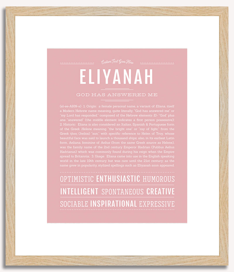 Eliyanah | Name Art Print