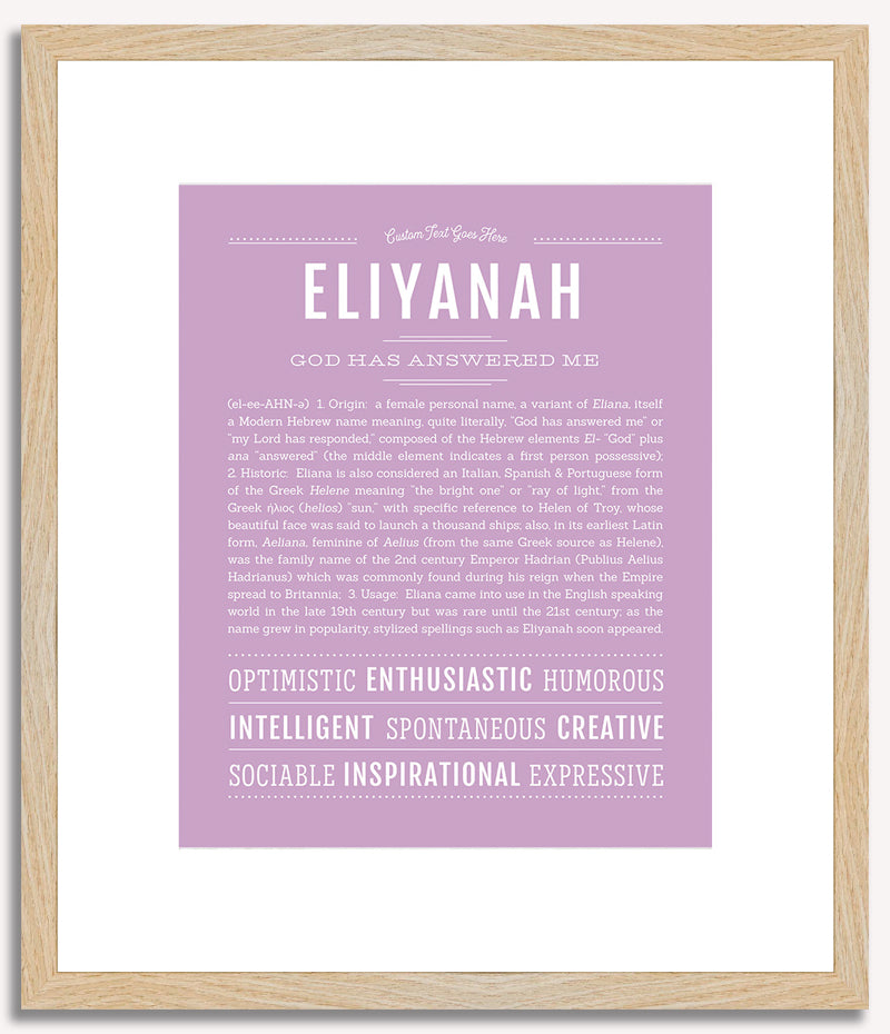 Eliyanah | Name Art Print