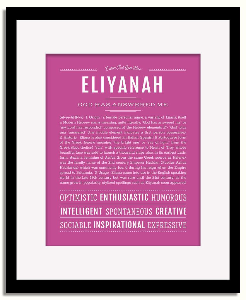 Frame Options | Dark Pink | Black Frame, Matted