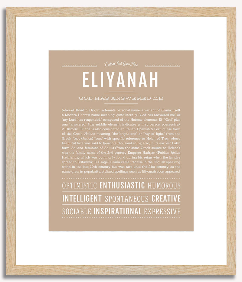 Eliyanah | Name Art Print