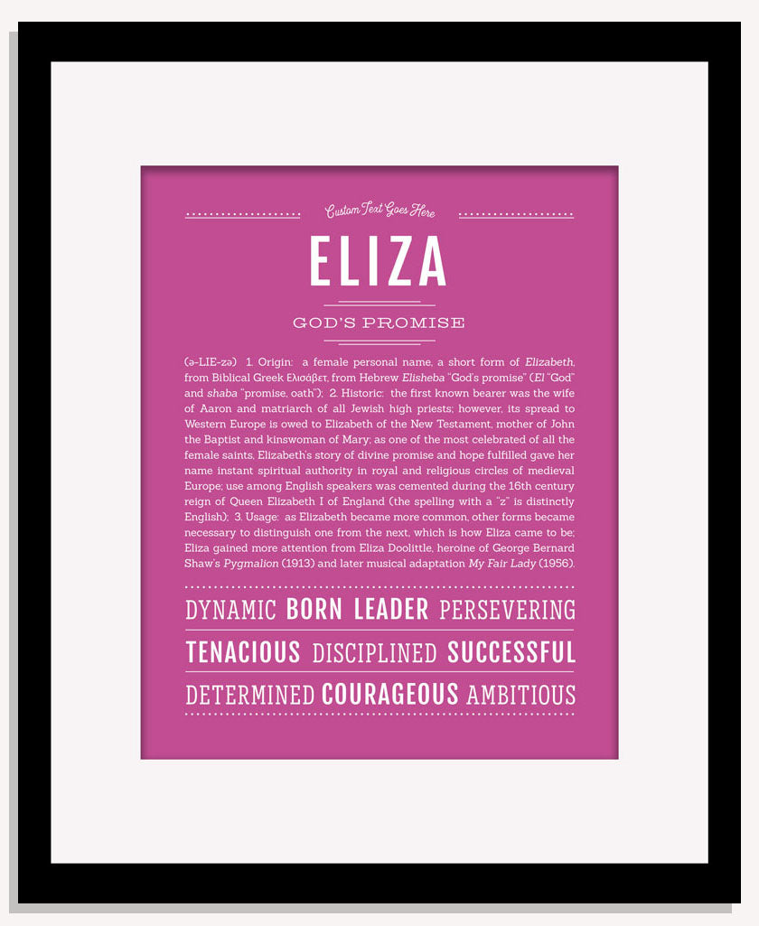 Frame Options | Dark Pink | Maple Frame, Matted