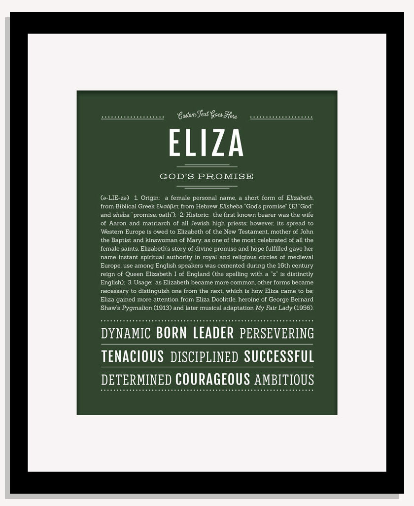 Frame Options | Deep Forest | Maple Frame, Matted