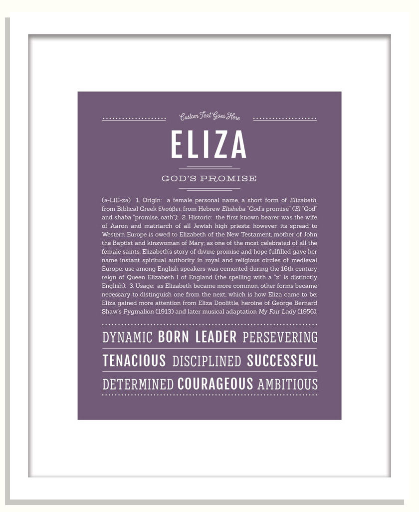 Frame Options | Deep Purple | Black Frame, Matted