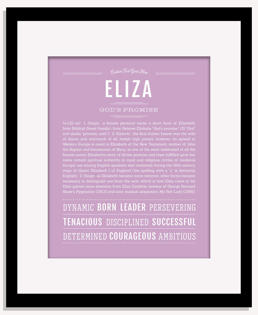 Frame Options | Lilac | Maple Frame, Matted