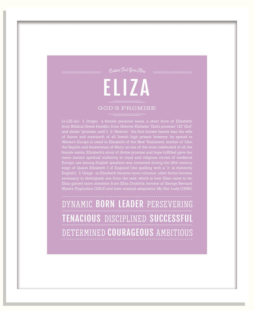 Frame Options | Lilac | Black Frame, Matted