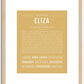 Eliza | Name Art Print