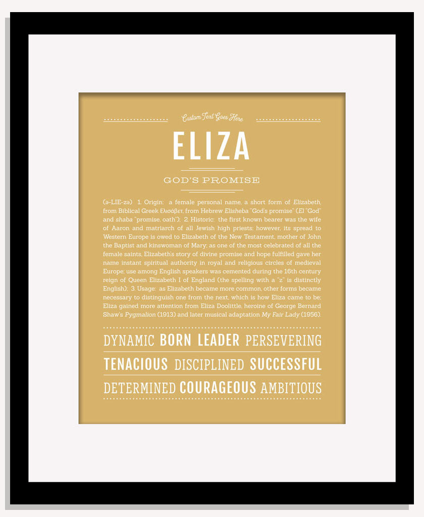 Frame Options | Matte Gold | Maple Frame, Matted