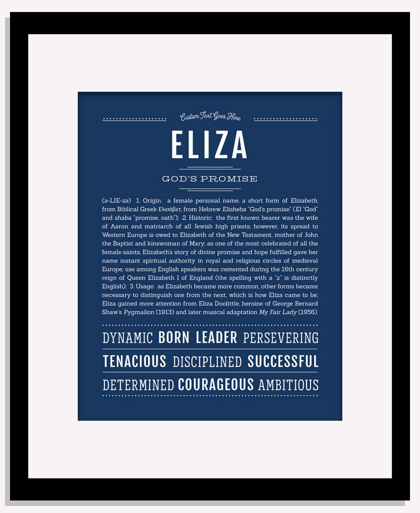 Frame Options | Midnight Blue | Maple Frame, Matted