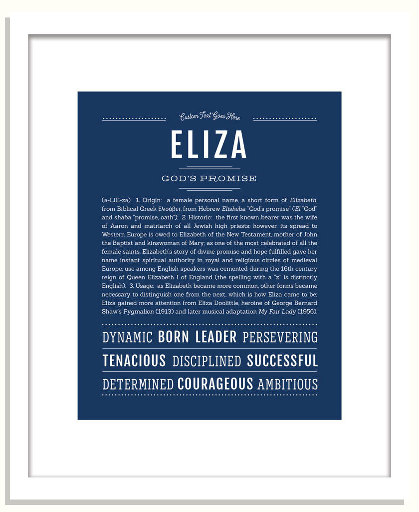 Frame Options | Midnight Blue | Black Frame, Matted