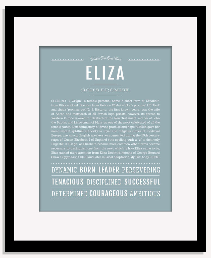 Frame Options | Powder Blue | Maple Frame, Matted