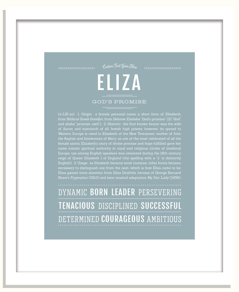 Frame Options | Powder Blue | Black Frame, Matted