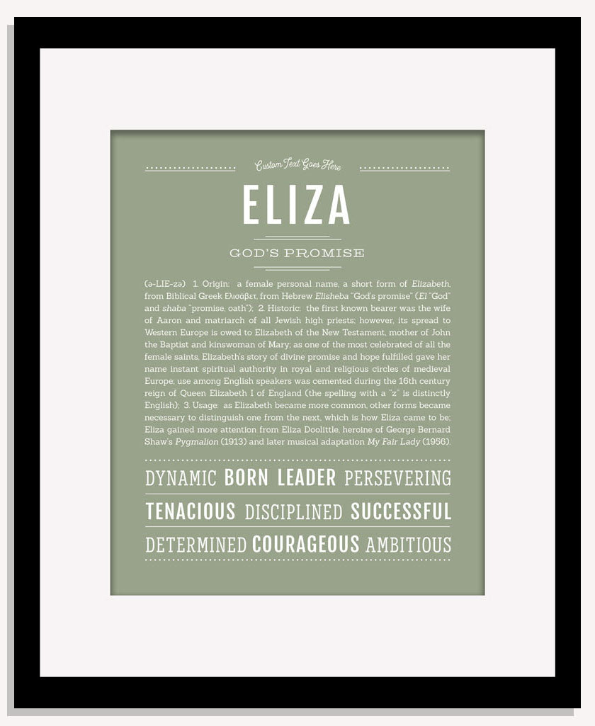 Frame Options | Sage | Maple Frame, Matted