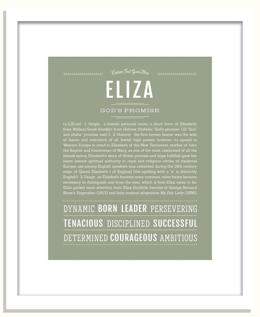 Frame Options | Sage | Black Frame, Matted