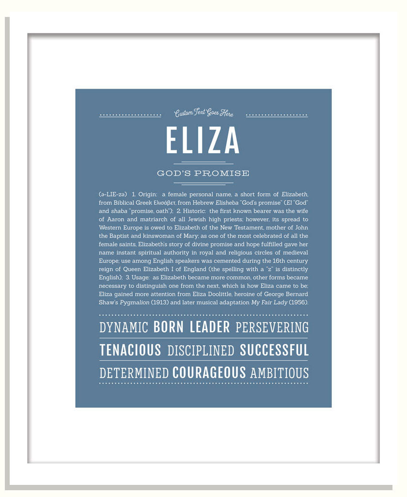 Frame Options | Steele Blue | Black Frame, Matted