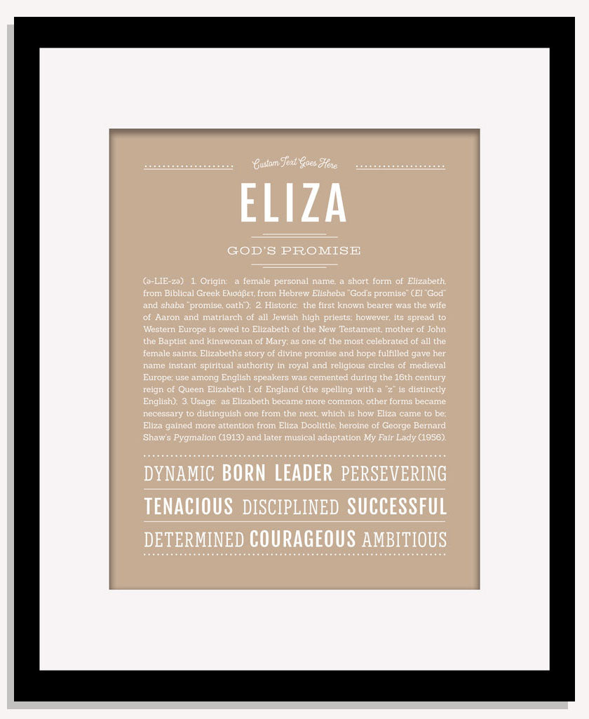 Frame Options | Tan | Maple Frame, Matted