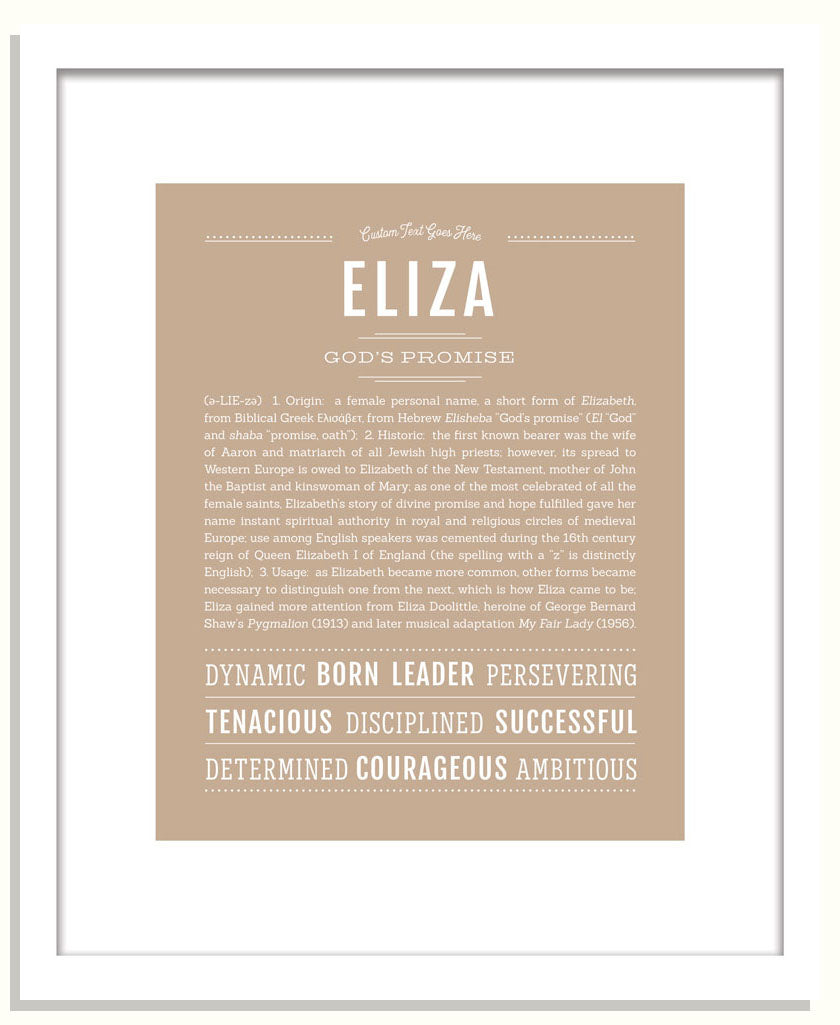 Frame Options | Tan | Black Frame, Matted