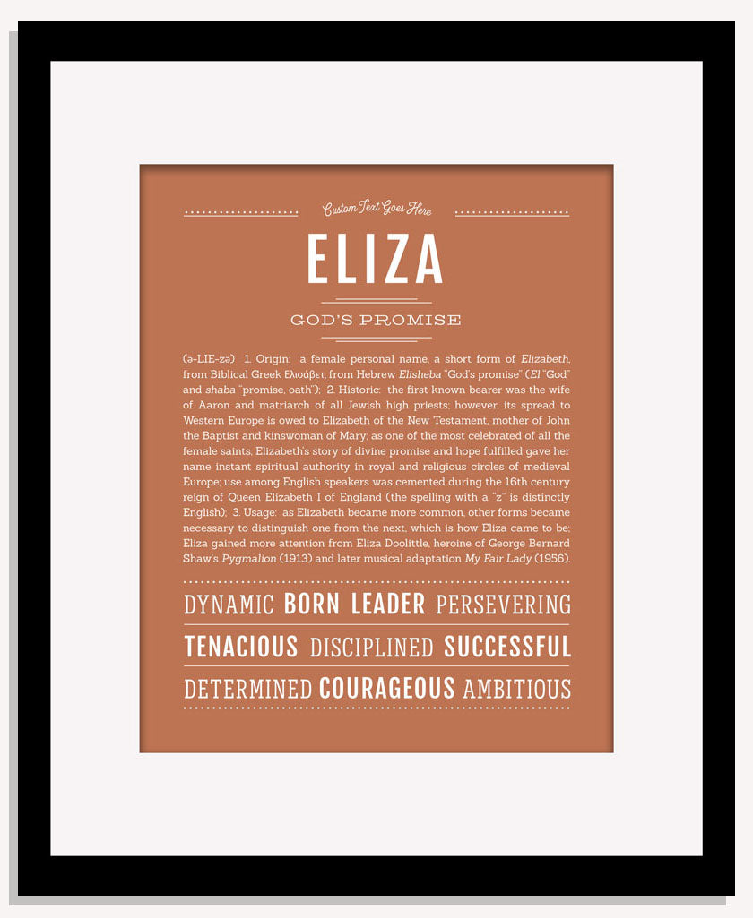 Frame Options | Terra Cotta | Maple Frame, Matted