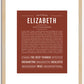 Elizabeth | Name Art Print