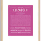 Elizabeth | Name Art Print