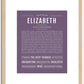 Elizabeth | Name Art Print