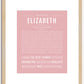 Elizabeth | Name Art Print