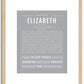 Elizabeth | Name Art Print