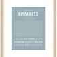 Elizabeth | Name Art Print