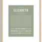 Elizabeth | Name Art Print