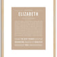 Elizabeth | Name Art Print