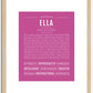 Ella | Name Art Print