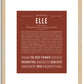 Elle | Name Art Print