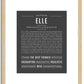 Elle | Name Art Print
