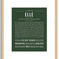 Elle | Name Art Print