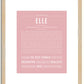 Elle | Name Art Print