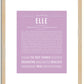 Elle | Name Art Print