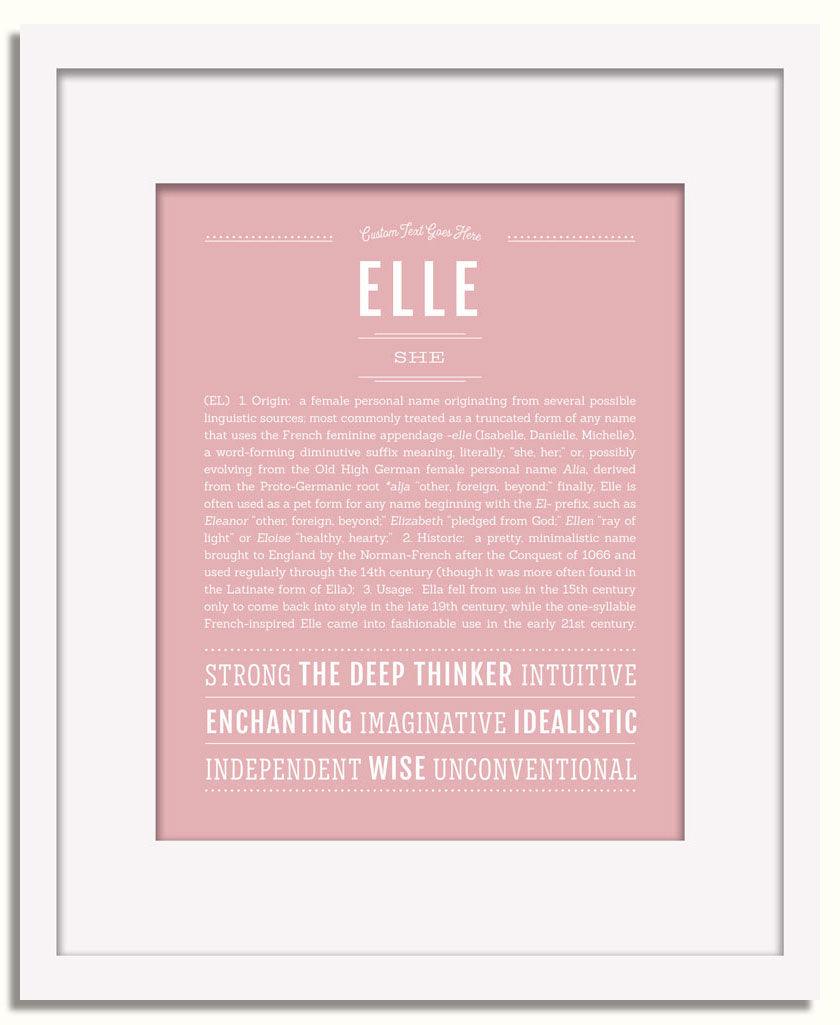 Elle | Name Art Print – Name Stories