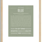 Elle | Name Art Print