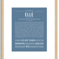 Elle | Name Art Print