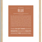 Elle | Name Art Print