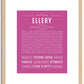 Ellery | Name Art Print