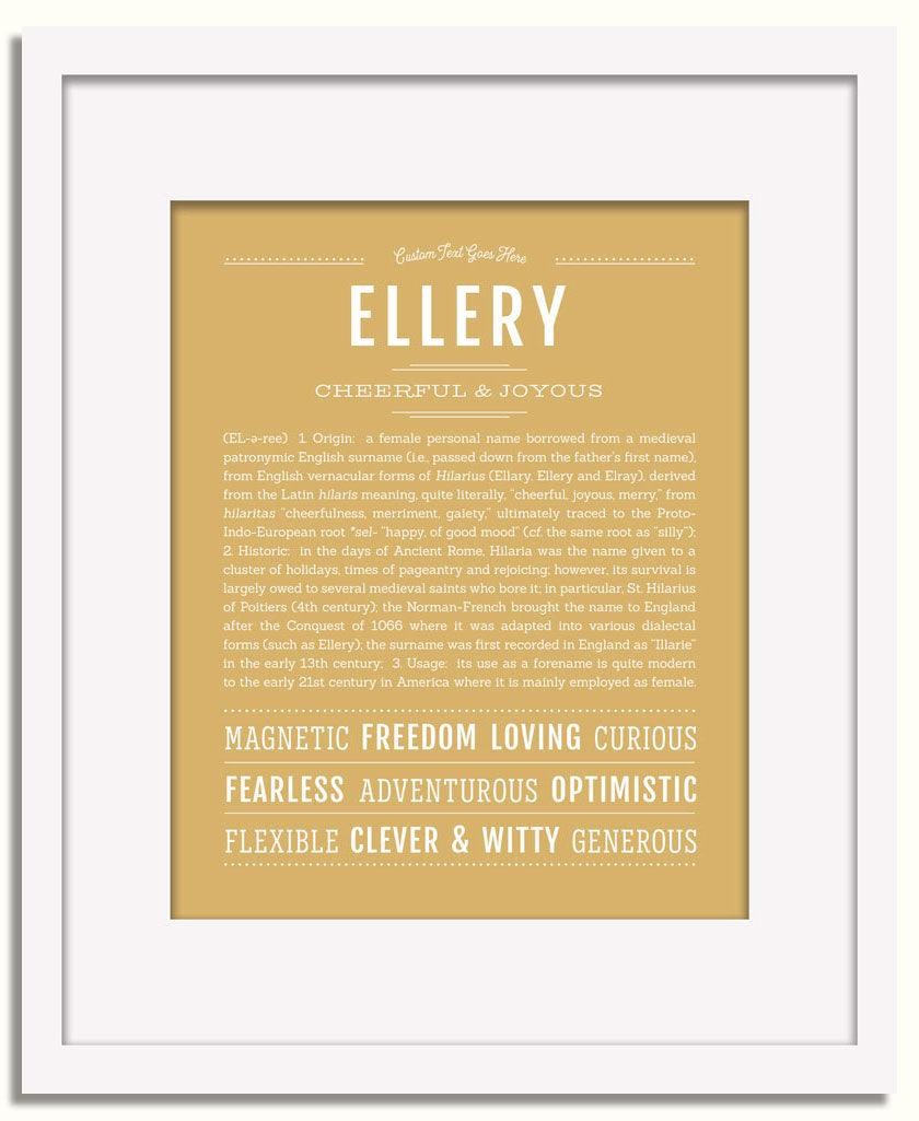 Frame Options | Matte Gold | White Frame, Matted