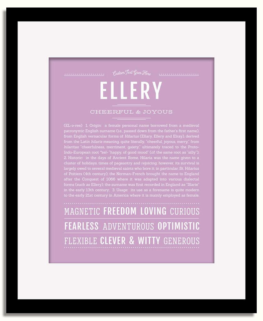 Frame Options | Lilac | Black Frame, Matted