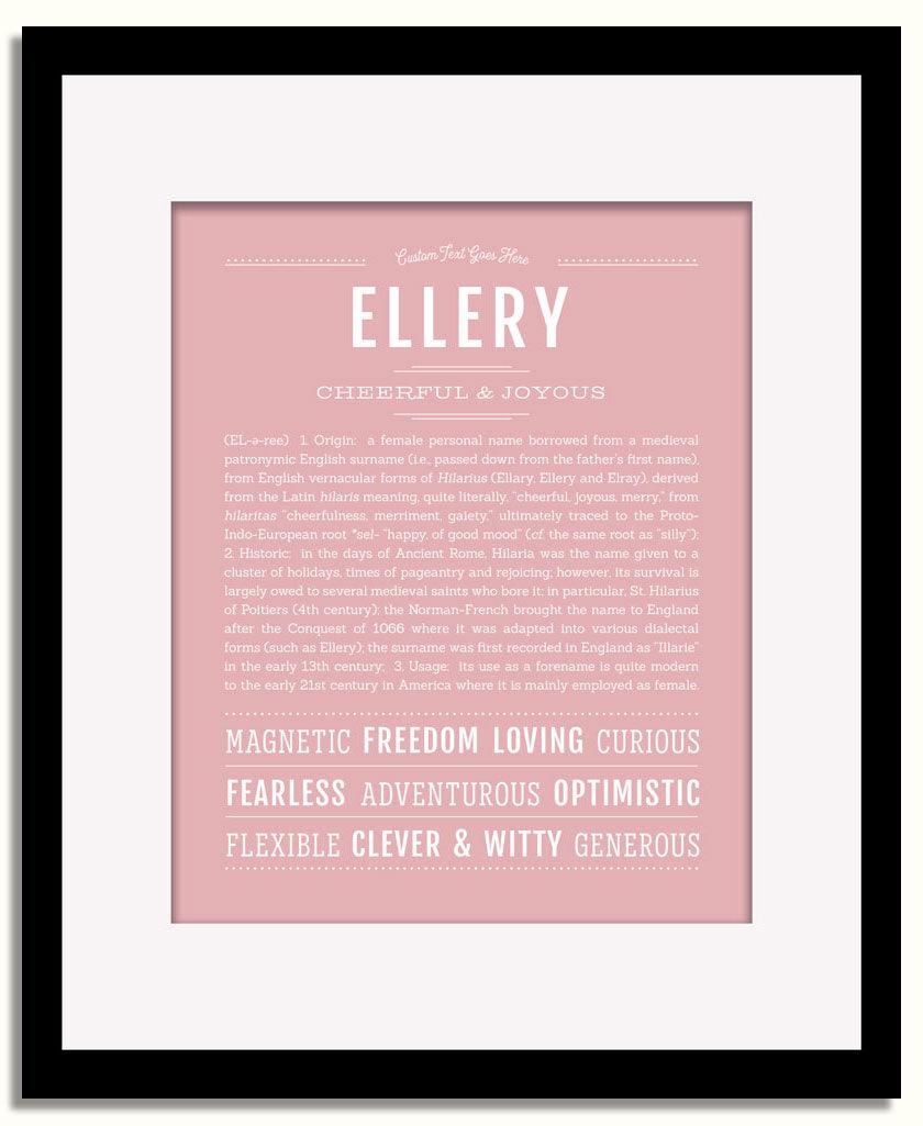 Frame Options | Dusty Rose | Black Frame, Matted