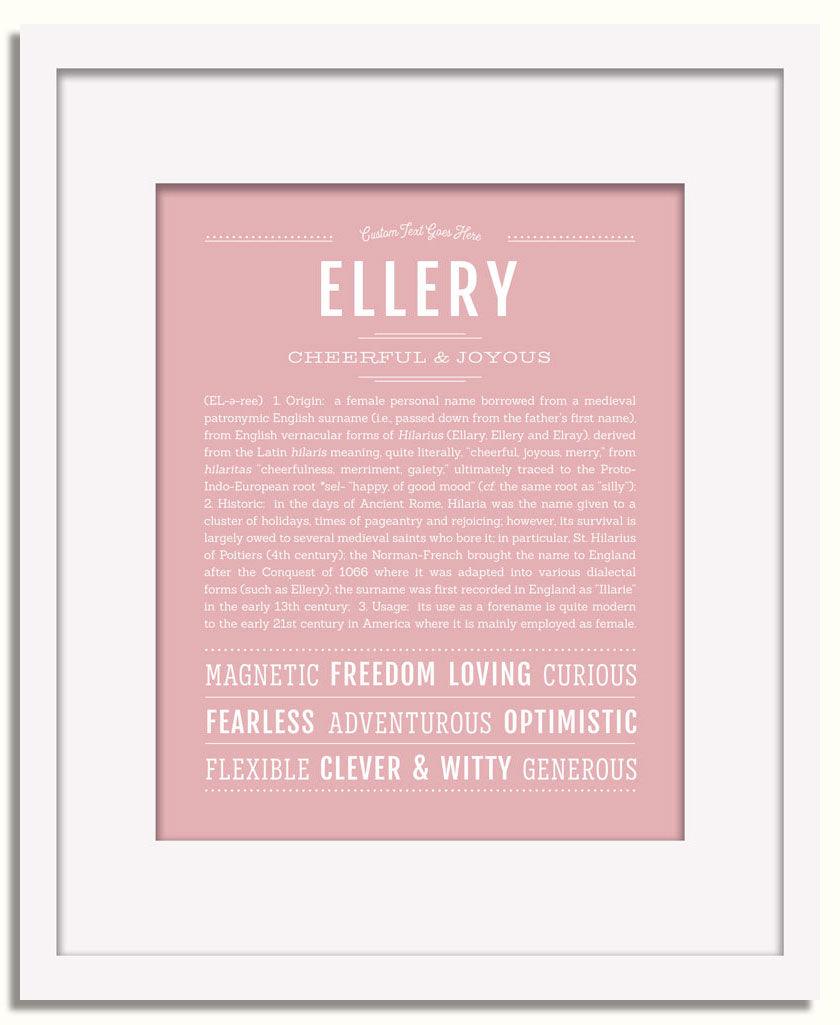 Frame Options | Dusty Rose | White Frame, Matted