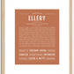 Ellery | Name Art Print