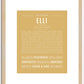 Elli | Name Art Print