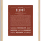 Elliot (female) | Name Art Print