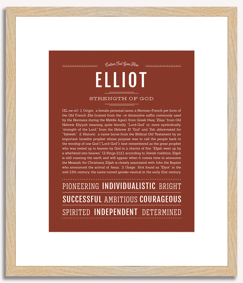 Elliot (female) | Name Art Print